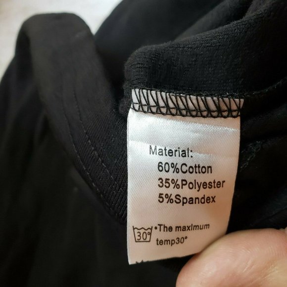 HIYIYEZI Womens O Neck Plain Side Split Loose Casu - Picture 5 of 7